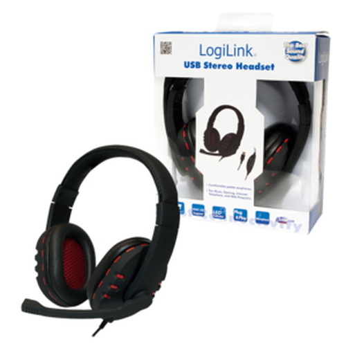 LogiLink HS0033, Wired, 20 - 20000 Hz, Headset/Headphones, Black