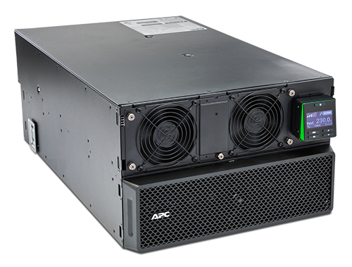 APC Smart-UPS emergency power supply installed in IT rack