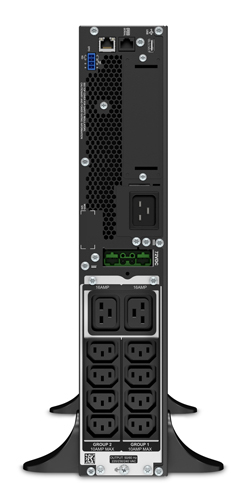 APC Smart-UPS 2200VA tower UPS front view with LCD display