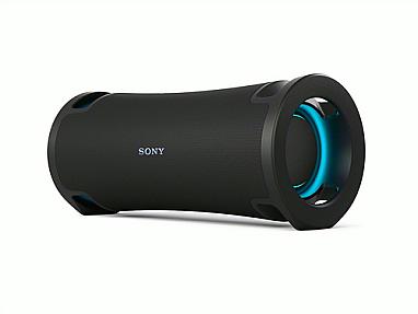 Sony ULT FIELD 7 black portable speaker front view with LED lighting