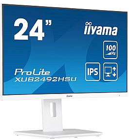 iiyama 24-inch IPS Full HD LED monitor with 1920 x 1080 resolution in white