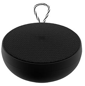 Juice Melody black wireless portable speaker front view with control buttons