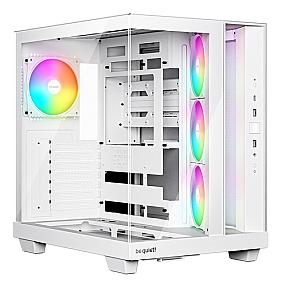 Light Base 500 LX White black gaming PC tower with glass side panel