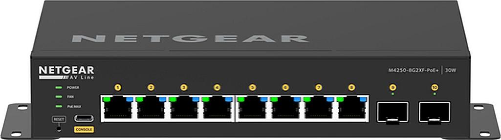 NETGEAR, 8x1G PoE+ 220W and 2xSFP+, L2/L3, Managed Switch