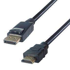 Connekt Gear 26-6210 1m DisplayPort to HDMI Connector Cable front view - VDEL-003