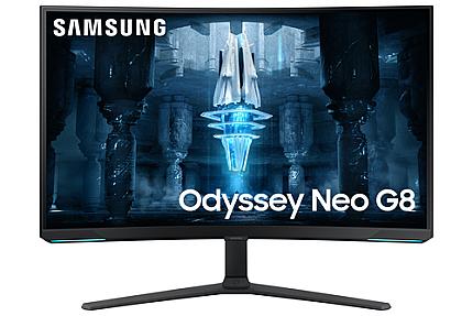 Samsung LS32BG850NP 32-inch 4K Ultra HD LCD monitor with 3840 x 2160 resolution in white