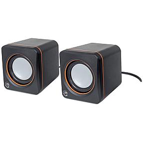 Manhattan 2600 Series USB speaker system black compact design