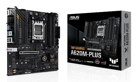 ASUS TUF Gaming A620M-PLUS micro ATX motherboard front view