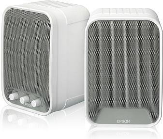 Epson ELPSP02 grey wired active speaker for home or classroom use