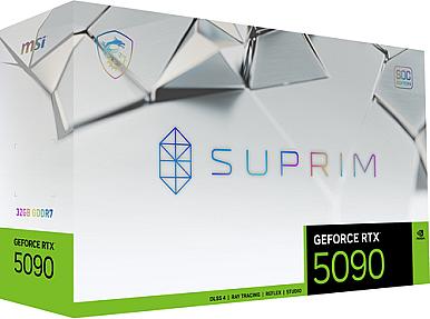 MSI SUPRIM GeForce RTX 5090 32GB GDDR7 PCIe 5.0 GPU with Triple Fan Cooling