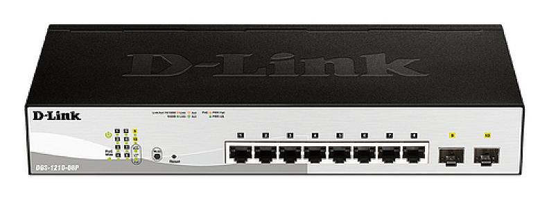 D-Link, 8-Port Gigabit PoE with 2 SFP ports, L2/L3, Smart Managed Switch
