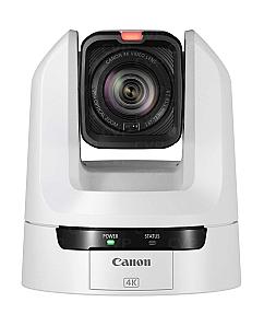 Canon CR-N300 White PTZ Camera 4K UHD front view with 20x optical zoom lens
