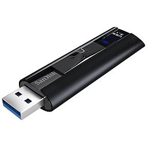 SanDisk Extreme Pro, 128 GB, USB Type-A, 420 MB/s, Slide Flash Drive Black