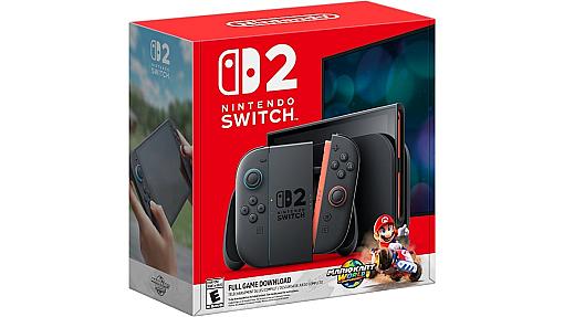 Nintendo Switch 2 console bundled with Mario Kart World game front view