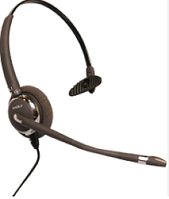 Radius 2300 Monaural NC Headset single ear QD office headset front view