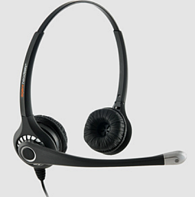 Professional agent AU60+ headset with noise-cancelling microphone and LED