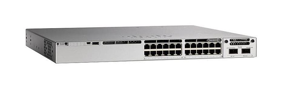 Cisco Catalyst C9300-24P-A-RF L2 L3 Gigabit PoE managed switch front view rackmount