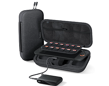 Belkin Gaming Bundle Nintendo Switch case black front view