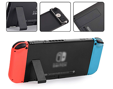 Reclaimed Nintendo Switch kickstand bracket with micro SD slot protection