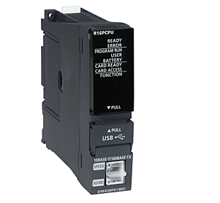 Mitsubishi MELSEC iQ R Series R16PCPU PLC CPU module with Ethernet and USB interface