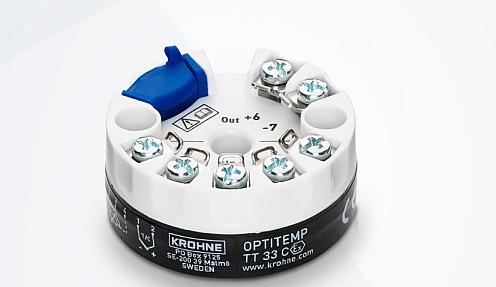 Krohne OPTITEMP TT 33 C temperature transmitter head mounted sensor with universal RTD and thermocouple input