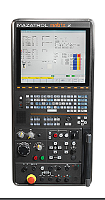 Mazatrol Matrix 2 CNC controller unit screen showing advanced Mazak programming interface