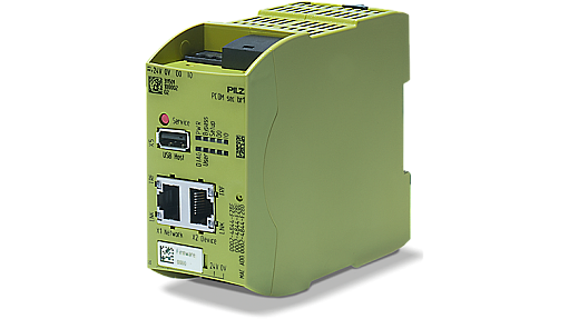 Pilz SecurityBridge industrial firewall for network security in factory automation
