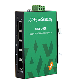 5 Port Unmanaged Industrial Network Switch 10/100Mbps RJ45 DIN Rail Mount