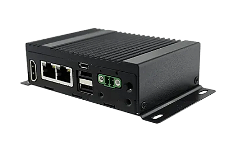 EACIM20 A53 industrial IoT gateway compact fanless quad core device front view
