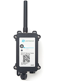 SN50v3 NB IoT sensor node front view with BLE connectivity and compact design