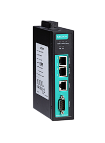 Moxa MGate 5105 industrial gateway front view dual Ethernet ports
