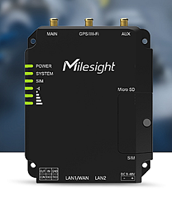 Milesight UR32 industrial cellular router front view compact 4G LTE device