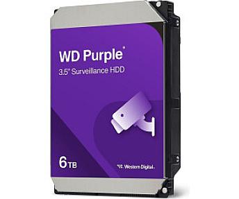 Western Digital Purple 6TB 3.5 inch SATA III HDD front view
