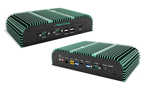 Rugged industrial PC card wall mount compact chassis design