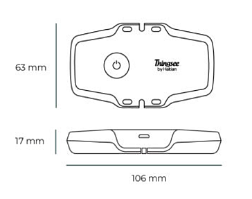 Thingsee GATEWAY GLOBAL IoT gateway with LTE Cat M1 and 2G connectivity front view