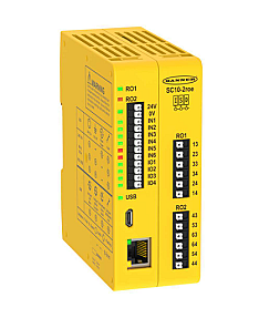 SC10 safety controller relay hybrid 24V DC industrial control unit front view