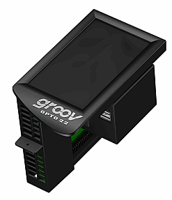 GRV-EPIC-PR2 PLC controller front view with 5 inch touchscreen