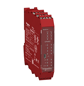 Schneider Electric safety controller CPU with removable screw terminal block connections