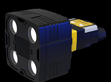 Cognex IS2802M-24520-SA 2D vision camera front view with LED ring light