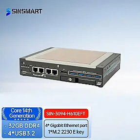 SINSMART Intel® 12th/13th/14th Gen Core™ i9/i7/i5 Compact industrial Fanless PC