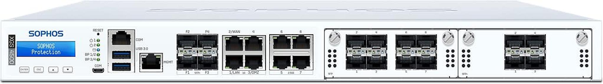 Sophos XGS 4500, 80 Gbps 1U rackmount 30 Gbps NGFW, Firewall Security Appliance