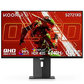 KOORUI S2721XO 27-inch OLED QHD 240Hz, 2560 x 1440 pixels Gaming Monitor