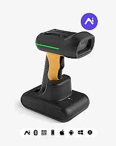 Inateck BCST-75S, 2600mAh 640 x 480 CMOS 2D Industrial Wireless Barcode Scanner