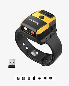 Inateck Nano 370, 1280 x 800 CMOS, 800mAh battery, 2D Wearable Barcode Scanner