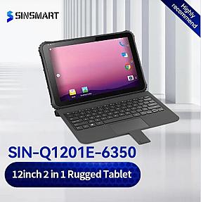 SINSMART 12.2 inch Andriod 11 5G Rugged Tablet with Keyboard PC IP65 4G/5G