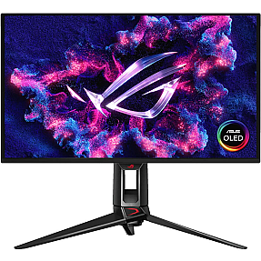ASUS ROG Swift OLED PG27UCDM 26.5-inch 4K Ultra HD OLED gaming monitor with 3840 x 2160 resolution in black