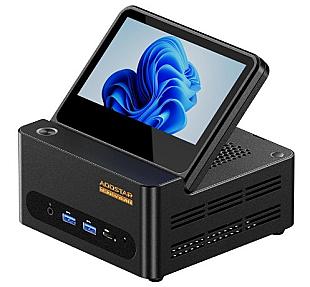 Aoostar G-FLIP AMD R7 H255, Barebone Mini PC with Built in Touchscreen