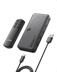 Anker 4-in-1 HDMI Switch, 4K UHD Multi-Device Selector Hub with Remote Control