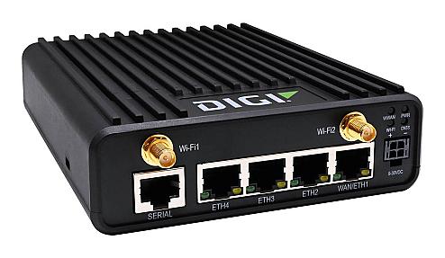 Digi IX25-5A-1G 5G eMBB LTE Cat 19 fallback GNSS, Wi-Fi 6E, eSIM Network Gateway