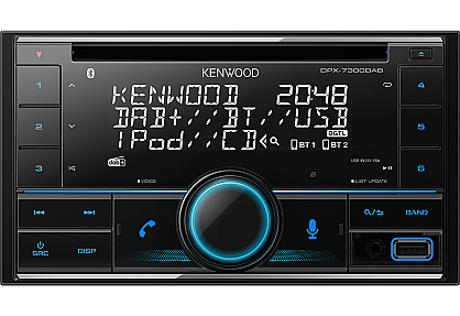 Kenwood DPX-7300DAB, 2-DIN CD/MP3 Car Stereo With DAB Bluetooth USB Alexa Ready
